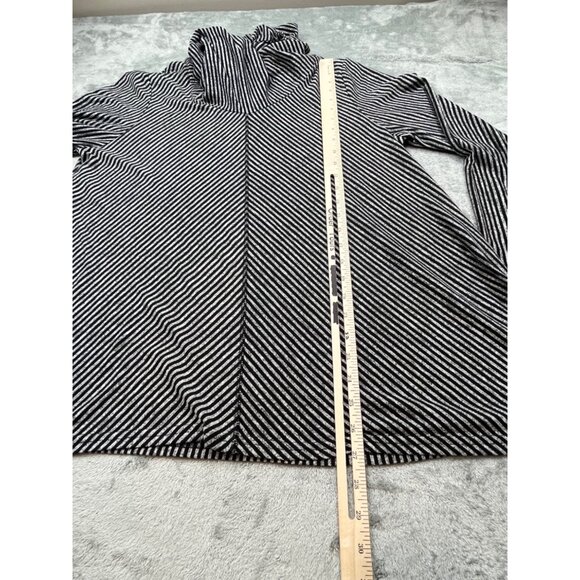 Jones New York Womens 1X Black Striped Cowl Neck Long Sleeve Top Pullover Scoop - Picture 5 of 10